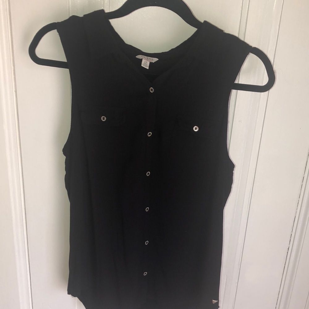 Guess black tank top